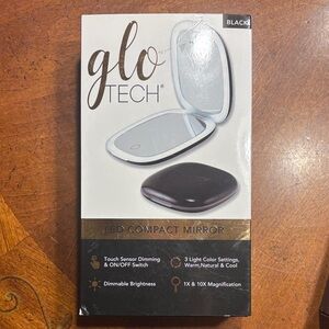 Glotech Black LED Compact Mirror NWOT